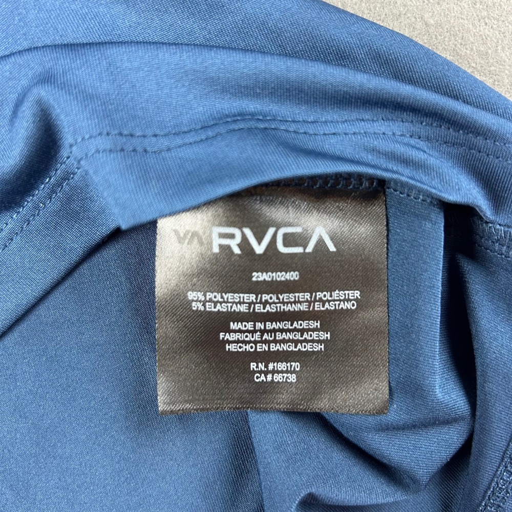 RVCA T-Shirt Mens Medium Blue UPF 50+ Performance Graphic Tee GRA33-0524-02 - Picture 7 of 9